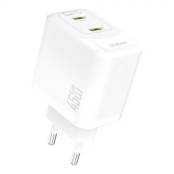 Dudao A28PEU 45W 2xUSB-C Wall Charger White