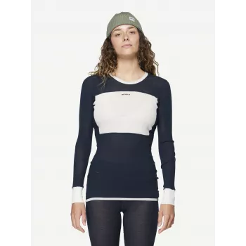 Devold Wool Mesh 190 Shirt Women's Base Layer - Ink/Offwhite, Size S