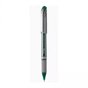 Pentel EnerGel-X Retractable Gel Pen - Green Ink - 0.5 mm Tip - 0.25 mm Line - Grey Barrel
