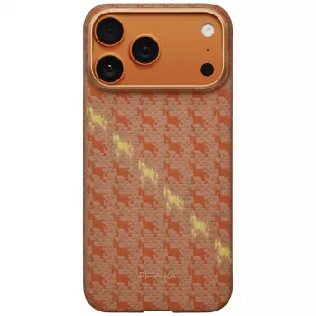 PITAKA Happiness Rides Edge Case MagSafe for iPhone 17 Pro Amber