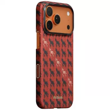 PITAKA Edge Case Happiness Rides In for iPhone 17 Pro Max - Vermilion Horse