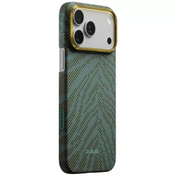 PITAKA Edge Case Breath of Veins for iPhone 17 Pro, Dive Green
