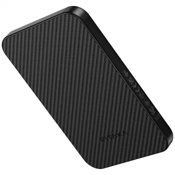 PITAKA Aramid Fiber Power Bank 5000mAh Qi2 MagSafe Black-Grey