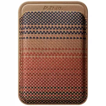 PITAKA Woven Wallet MagSafe Magnetic Card Holder for iPhone - Sunset