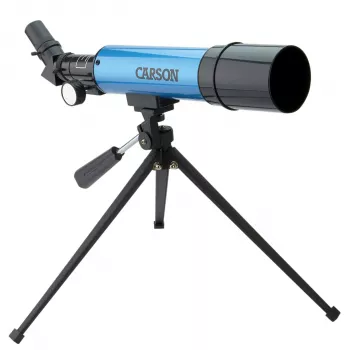 Carson Aim 50mm Refractor Telescope with 3x Barlow Lens and Aluminium Tripod