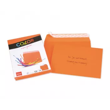 ELCO Color Envelope C5 (162 x 229 mm), Without Window, Self-Seal, 100 g/m², Orange, 25 Pieces (74618.82)