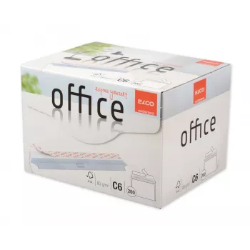 ELCO Office Envelope C6 (114 x 162 mm), Without Window, Self-Seal, 80 g/m², White, 200 Pieces (74531.12)