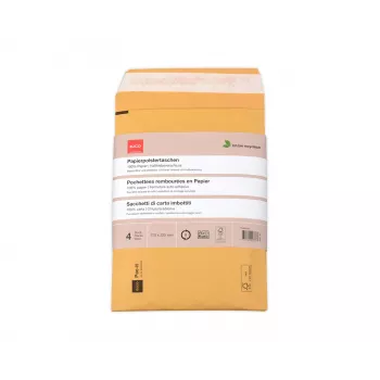 ELCO Ecosafe Paper Padded Bag 170 x 225 mm, Self-Adhesive, Brown, 4 Pieces (74651.92)