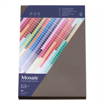 Artoz Papier Mosaic Envelopes DIN B6 Windowless Graphite Gummed 20-Pack