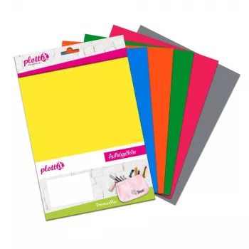 Plottix PremiumFlex Heat Transfer Vinyl 6 Sheets Assorted Colours Flex Film 20.0 cm x 30.0 cm