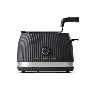 Guzzini Sous Chef Toaster with Foldable Tongs Grey 2-Slot Bun Warmer Defrost