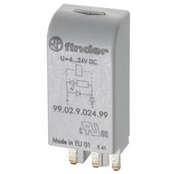 Finder Green LED Indicator Module with Diode 6-24 VDC for 95 Series Socket 99.02.9.024.99