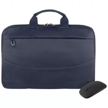 Tucano Idea 15.6 inch Laptop Bag Light Blue with Wireless Mouse