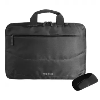 Tucano Laptop Bag Kit for up to 14 inch with Mouse Black