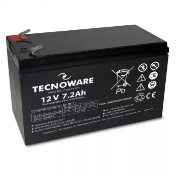 TECNOWARE Power Battery 12V 7.2Ah AGM VRLA with Faston 6.3mm Connector