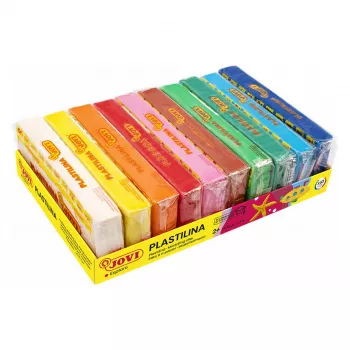 JOVI Plastilina Modelling Clay, mixed 10 Colours, 150 g each
