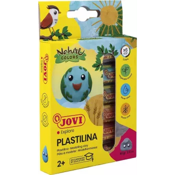 JOVI Plastilina Modelling Clay, mixed Colours 6 x 15 g