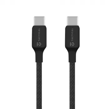 Tactical Stitch Thread Cable USB-C/USB-C Black - 1.2m - Braided Nylon - Charging & Data Sync