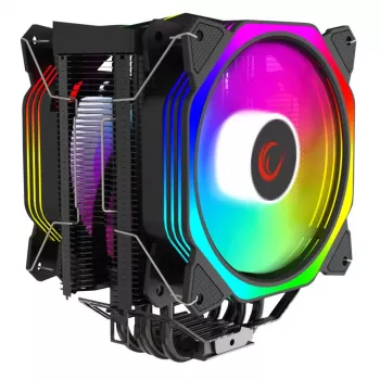 Rampage Octagon C60 CPU Air Cooler, Dual Tower, 2x120mm ARGB Fans, 1800RPM, LGA 1700/AM5