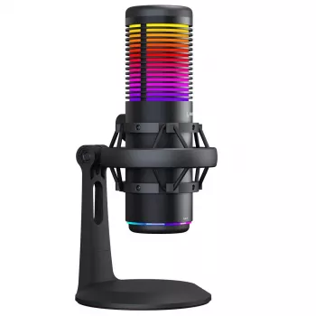 Rampage Bemol RGB USB-C Gaming Microphone, Black