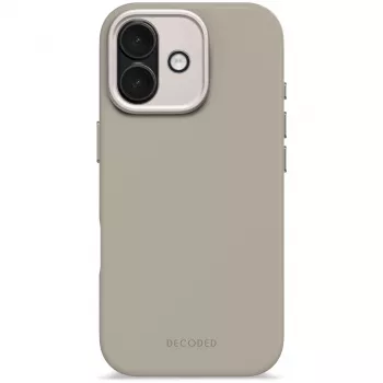Decoded AntiMicrobial Silicone Back Cover for iPhone 17 MagSafe-compatible Soft Taupe