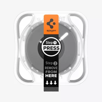 Spigen Glas.TR EZ Fit Tempered Glass Screen Protector for Samsung Galaxy Watch 44 mm (2-Pack) - Clear