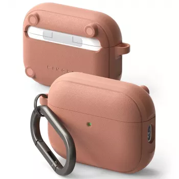 Ringke Onyx Magnetic Case for Apple AirPods Pro 3, MagSafe-compatible, with Carabiner, Constant Coral