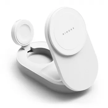 RINGKE 3-in-1 Magnetic MagSafe Wireless Folding Charger 25W Qi2 White