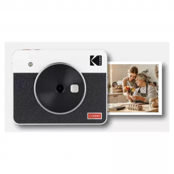KODAK C300RW 10MP Digital Instant Camera with 4PASS Dye-Sublimation Photo Printer, White