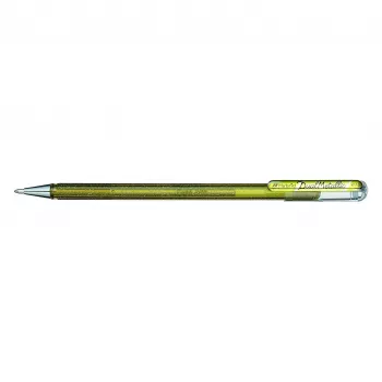 Pentel Hybrid Dual Metallic Gel Pen - Gold - 1.0 mm - with Cap