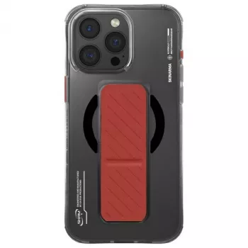 Skinarma Axon Case for iPhone 16 Pro Max 6.9 inch, Magnetic Charging + Grip Stand, Black