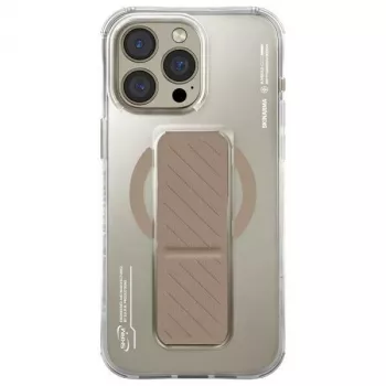 Skinarma Axon Case for iPhone 16 Pro Max 6.9 inch, Magnetic Charging + Grip Stand, Champagne