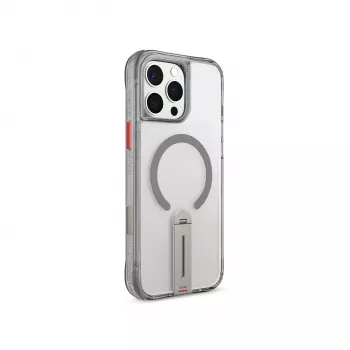 Skinarma Helix Case for iPhone 16 Pro Max, Magnetic Charging, 360° Rotating Stand, Titanium