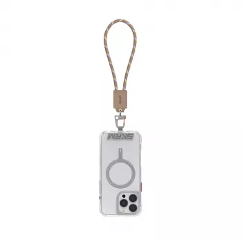 Skinarma Dyno Ve 2-in-1 USB-C to USB-C Wrist Strap Cable, 25 cm, Beige