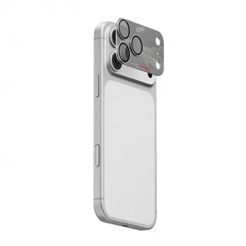 Skinarma Sonix Full Aluminium Camera Lens Protector for iPhone 17 Pro Max, Silver, Skin000389
