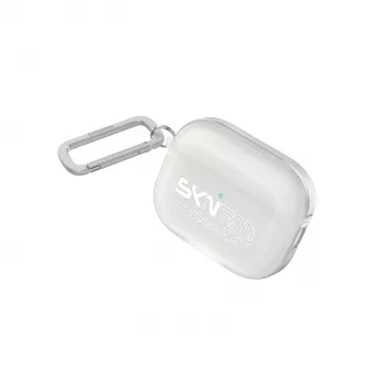SKINARMA Kinzoku Case with Carabiner for Apple AirPods Pro 3, milky transparent (SK-APP3KIN-FROST)
