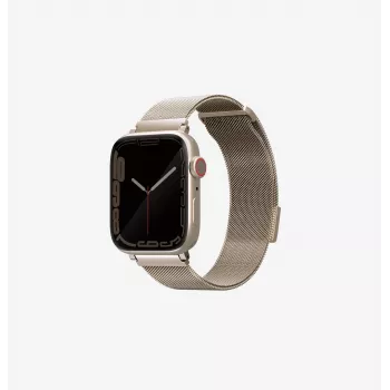 UNIQ Dante Apple Watch Band Stainless Steel Link Bracelet Starlight 42/44/45mm Series 1-9/SE/SE2/SE3