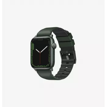UNIQ Linus Apple Watch Band Airosoft Silicone Moss Green 42/44/45/49mm Series 1-9/SE/Ultra