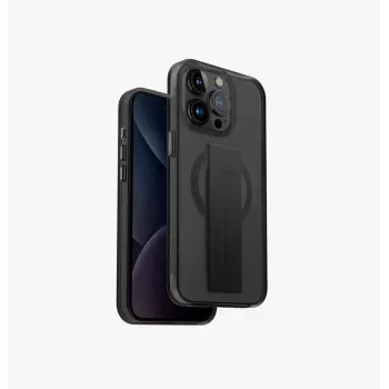 UNIQ Heldro Mag iPhone 15 Pro 6.1 inch MagClick Charging Case Black/Vapour Smoke
