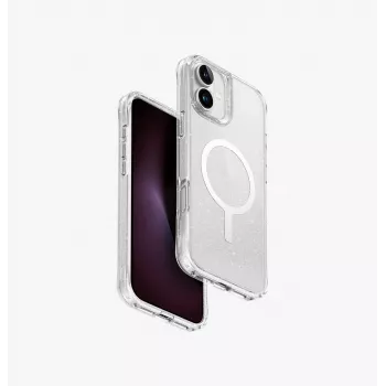 UNIQ LifePro Xtreme MagClick Charging Case for iPhone 16 Plus 6.7-inch Transparent Tinsel Lucent