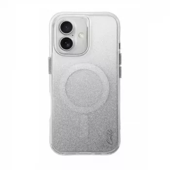 UNIQ Coehl Lumino Case for iPhone 16 6.1 inch Magnetic Charging Sparkling Silver