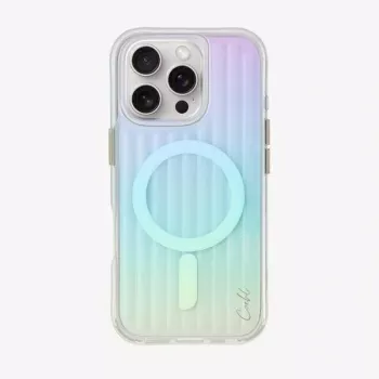 UNIQ Coehl Linear Magnetic Charging Case for iPhone 16 Pro 6.3 inch Opal/Iridescent