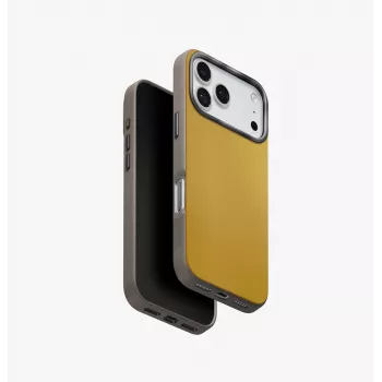 UNIQ Lyden DS Case for iPhone 17 Pro MagClick Charging, Yellow/Grey