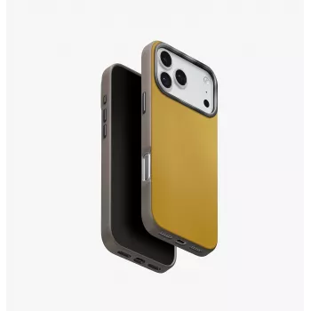 UNIQ Lyden DS Case for iPhone 17 Pro Max MagClick Charging, Yellow/Grey