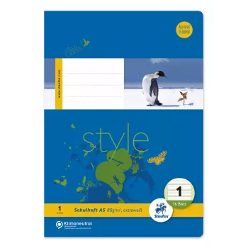 Staufen Style Exercise Book Ruling 1, A5, ruled with margin, 16 sheets, Year 1