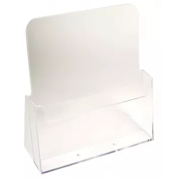 Exacompta A4 Counter Stand with 1 compartment, polystyrene, transparent, 85 x 235 x 247 mm (74058D)