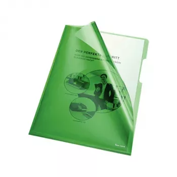 Bene Document Wallets A4 150 µm Green HPVC Glossy 100 Pieces/Pack