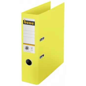 Bene No.1 Lever Arch File Yellow Cardboard 8.0 cm A4