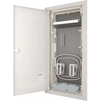 Eaton KLV-48HWM-W-F-VM 4-Row Hollow-Wall Media Distribution Board, White (RAL 9016), 194711-MW
