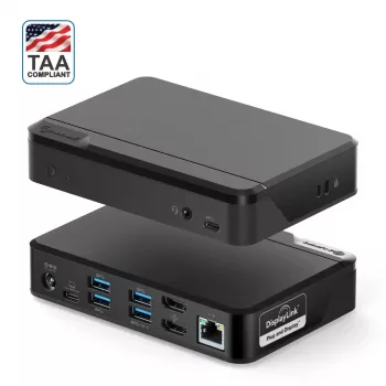 ALOGIC Universal Twin HD Docking Station - USB-C and USB-A - Black